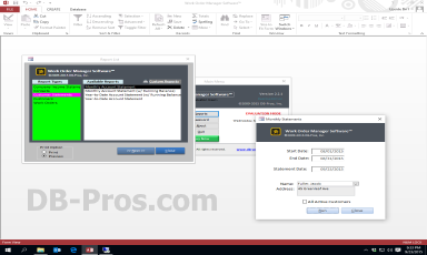 Work Order Database Management Software