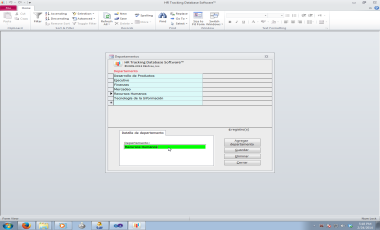 RH Base de Datos Software - Configure exacta Estructura del Departamento de su organización