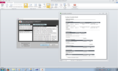 HR Tracking Base de Datos Software - Imprimir completos Informes de historial de empleados imagen