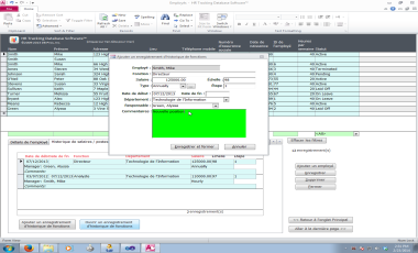 Logiciel Base de Données RH - Maintenir dossiers détaillés de l'histoire de l'emploi