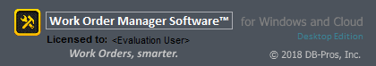 Work Order Database Management software for Windows PCs / Cloud
